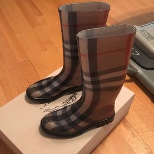 Burberry rain boots